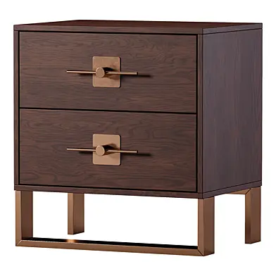 Ophir 2 Drawer Bedside Table