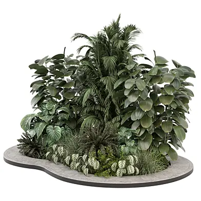 Outdoor Garden Set Bush and Tree_Garden Set 5007