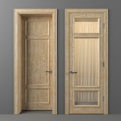Blind door and door glass