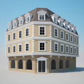 Corner house in European style