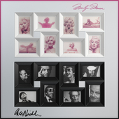 White &amp; Black Eight-Photo Collage Frame