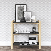 Nightstand Cross Shelf