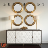 Bernhardt Jet Set Buffet &Jet Set Round Mirror