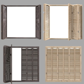 Decorative window shutters with animation