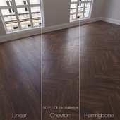 Parquet natural, oak Eastwood, 3 types. Linear, chevron, herringbone.