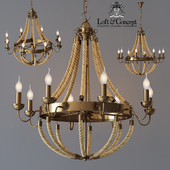 Chandelier Rattan Chandelier Metall 8 Loft Rope Light