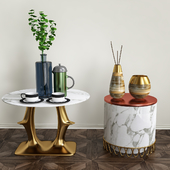 Coffee table with decorative set_3