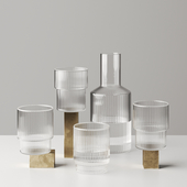 Ripple Glass and Carafe by Ferm living