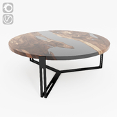 Wood slab table