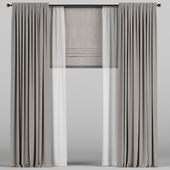 Brown Roman Curtains.