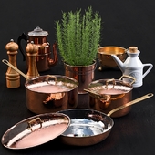 Copper tableware