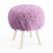 Faux fur stool