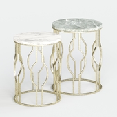 ZARA HOME round marble tables (set of 2)