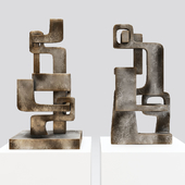 A set of 2 sculptures.