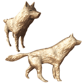 Bronze Wolf Sculpture