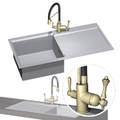 Kitchen sink with mixer tap