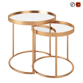 Zara Home Round Gold Nest of Tables