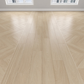 Parquet Oak cream, 3 types: herringbone, linear, chevron.