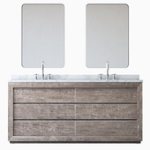 RECLAIMED RUSSIAN OAK DOUBLE VANITY Gray