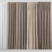 Collection of curtains with tulle.