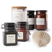 H&M candles, Christmas decor