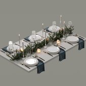 New Year's table setting