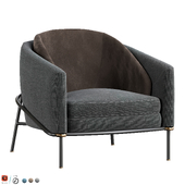 Fil noir armchair