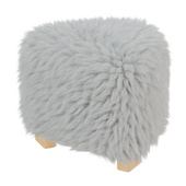 BOZZI MONGOLIAN SHEEPSKIN OTTOMAN