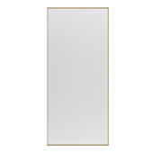 Rectangular mirror in antique brass frame "Iron Talon"