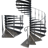 Metal spiral staircase