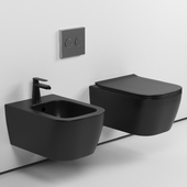 Hänge Bidet Harmo Schwarz Matt