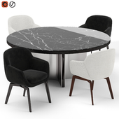 Minotti Belt chair and Marvin table