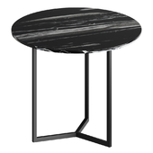 Angelo Side table in marble and Black Metal Coffee table coffee table