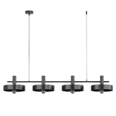 Black Contemporary Four Light Pendant