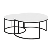 Coffee table Delaney Round Marble Nesting Coffee Tables coffee table