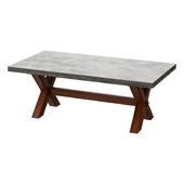 Coffee table Abbott Indoor/Outdoor Concrete & FSC® Acacia Rectangular Coffee Table coffee table