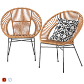 Rattan Accent Chair Natural Sarita