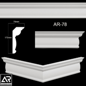 OM Cornices AR-78 Size: 78 x 175 x 1000 mm material: plaster