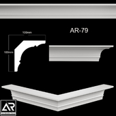 OM Cornices AR-79 Size: 100 х100 x 1000 mm material: gypsum