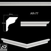 OM Cornices AR-77 Size: 50 x 60 x 1000 mm material: plaster