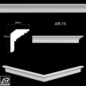 OM Cornices AR-75 Size: 50 x 60 x 1000 mm