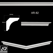 OM Cornices AR-82 Size: 50 x 50 x 1000 mm material: plaster