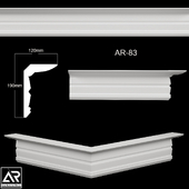 OM Cornices AR-83 Size: 120 x 190 x 1000 mm material: plaster