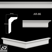 OM Cornices AR-86 Dimensions: 55 x 100 x 1000 mm material: plaster