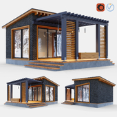 Pavilion with terrace and pergola