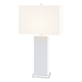 Tiggie 27 in. H White Alabaster Table Lamp