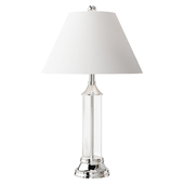 Astor 29 in. Clear/Chrome Glass Table Lamp (Set of 2)