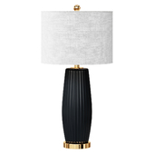 Roman 28.5 in. Gray Ceramic Table Lamp