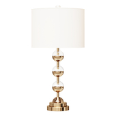 Avery 27.5in. Clear/Brass Gold Crystal Table Lamp (Set of 2)