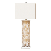 Table lamp Daniel 30.5 in. Cream Seashell/Crystal LED Table Lamp